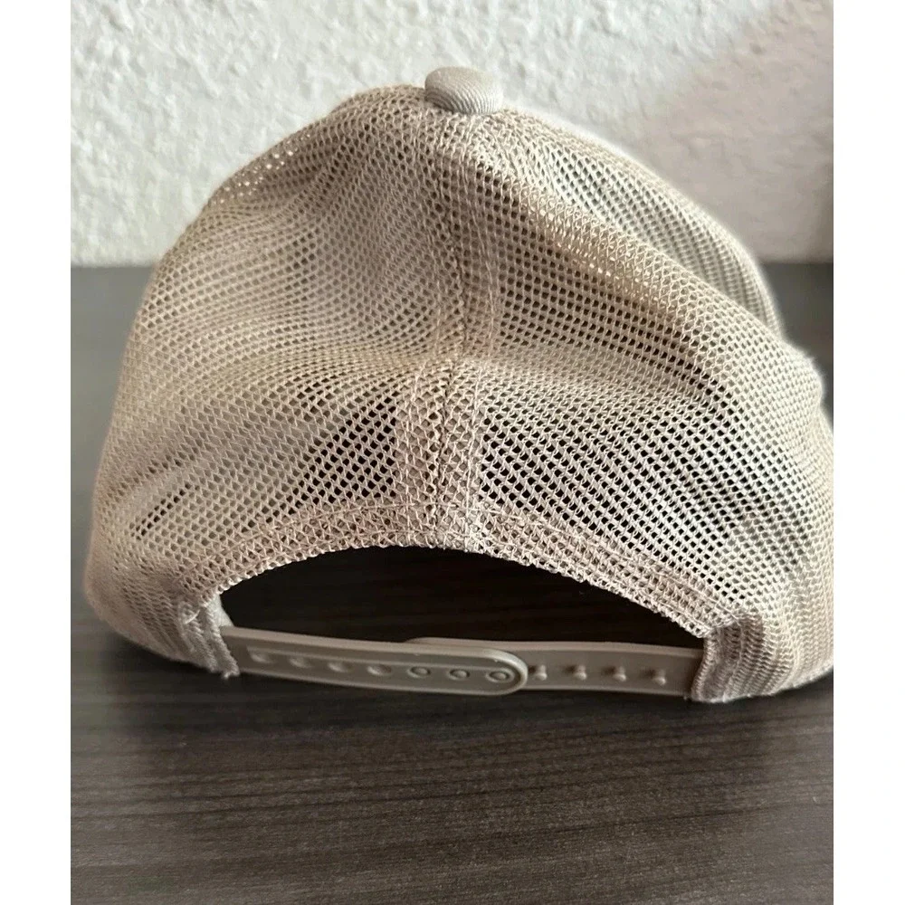 KUIU Ram Logo Trucker Hat Tan Mesh Snapback Outdoor Hiking One Size Cap